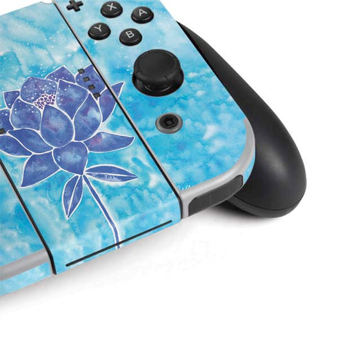 Cat Coq Blue Lotus Nintendo Switch OLED (2021) Skin